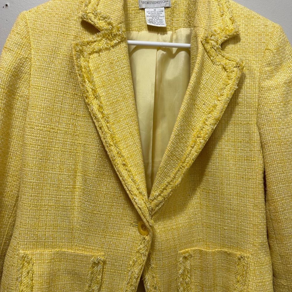 Worthington Yellow Textured Jacket - Picture 2 of 4